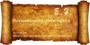 Bornemissza Henrietta névjegykártya